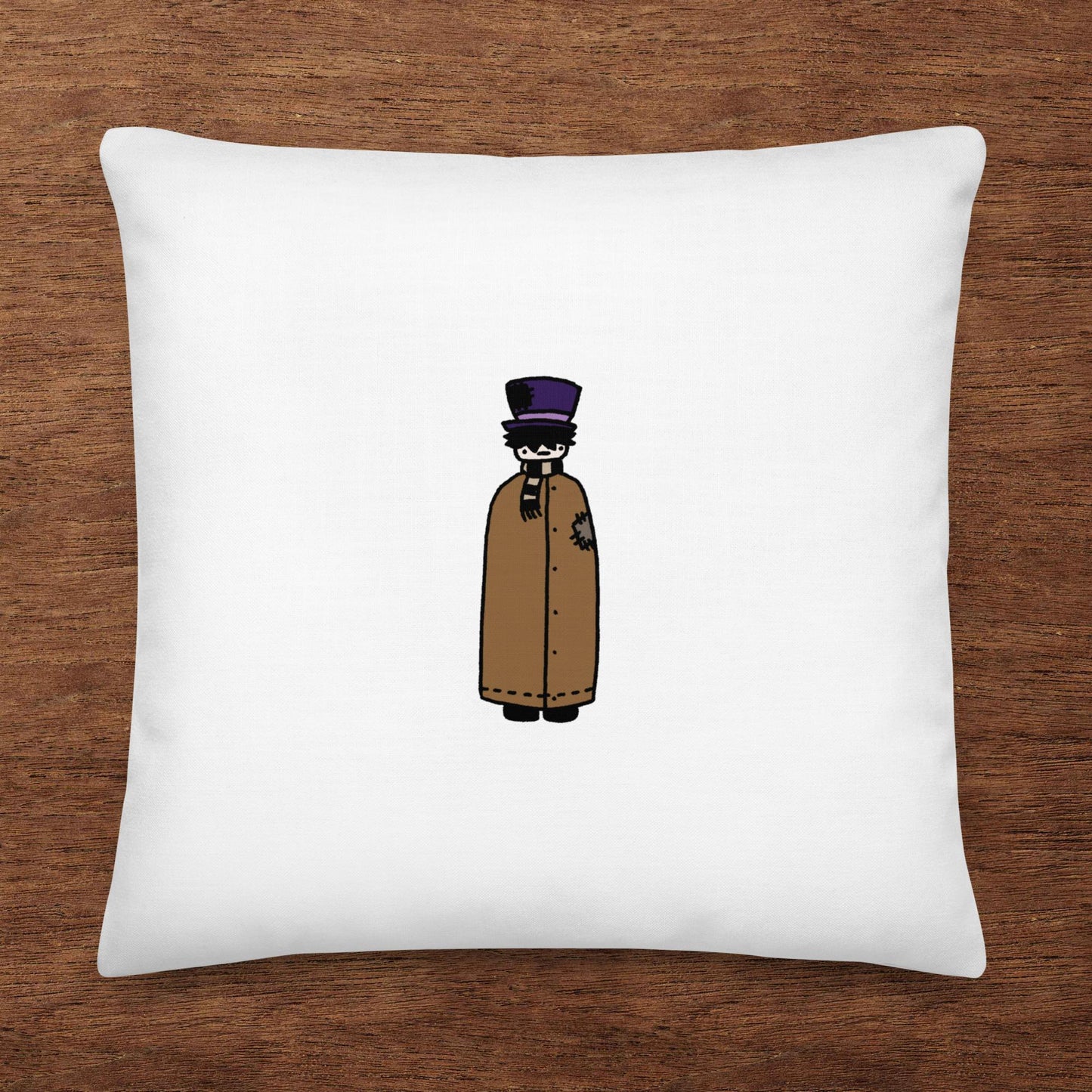 cool guy with scarf and hat (premium pillow)