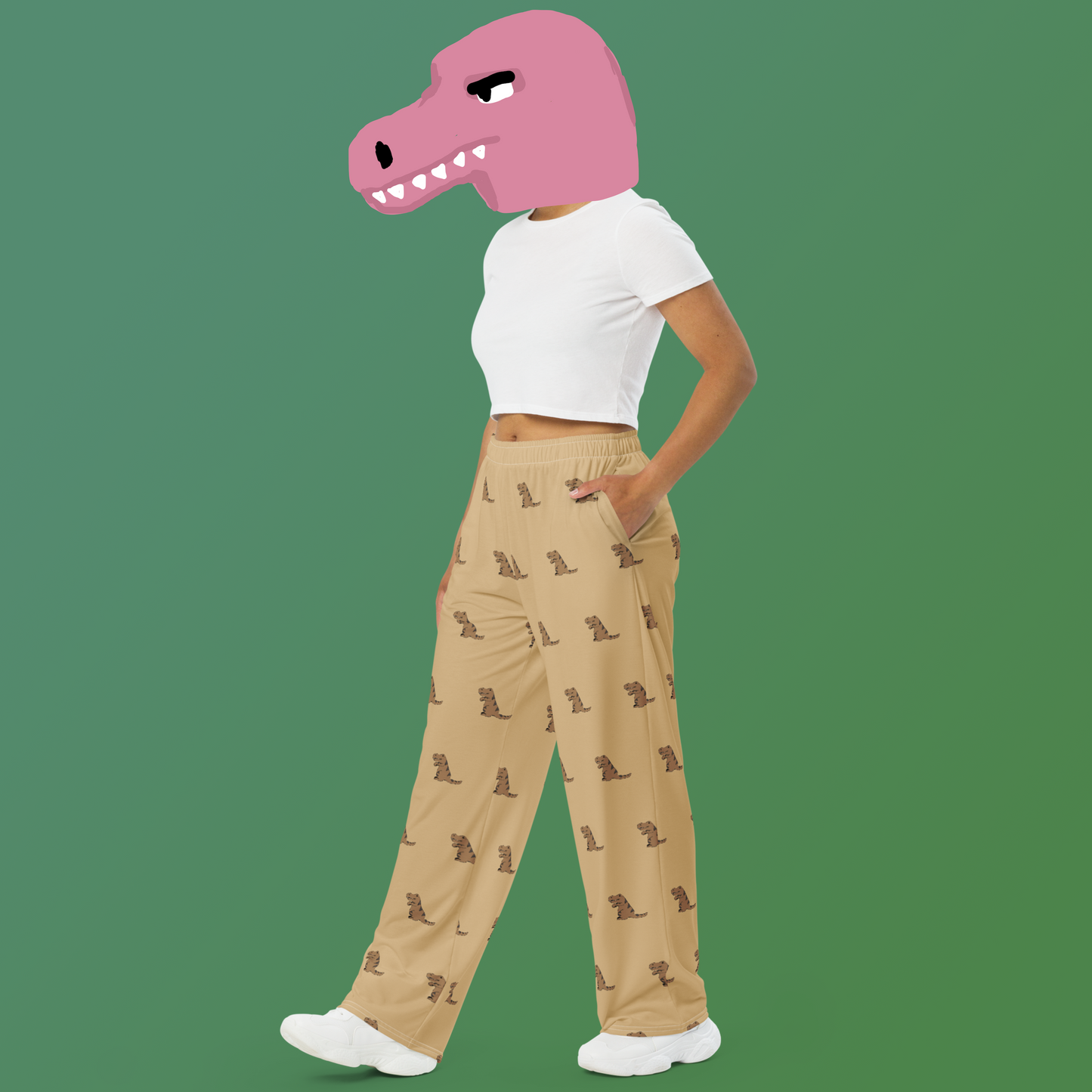 brown dino (wide-leg pants)