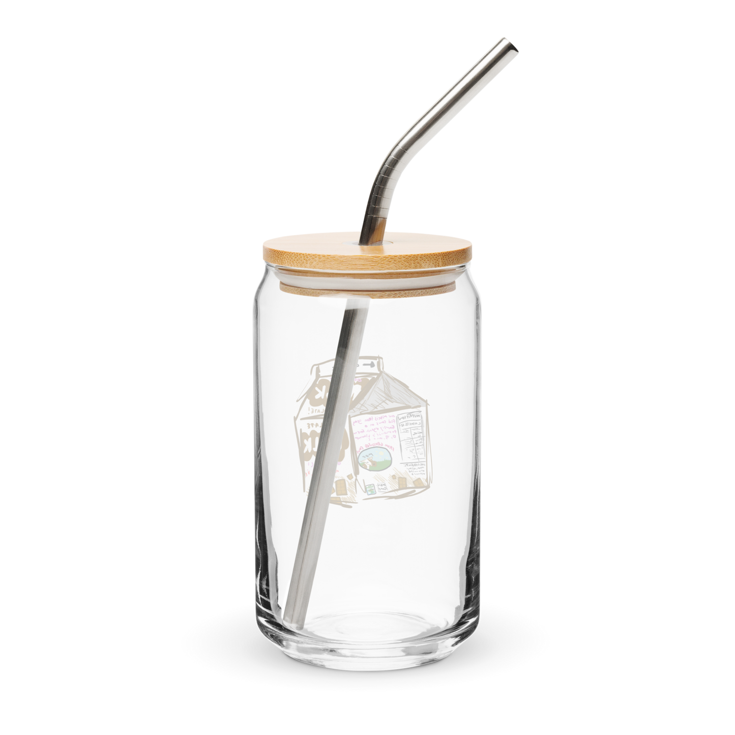 chocolate ORGANIC milk (can-shaped glass)