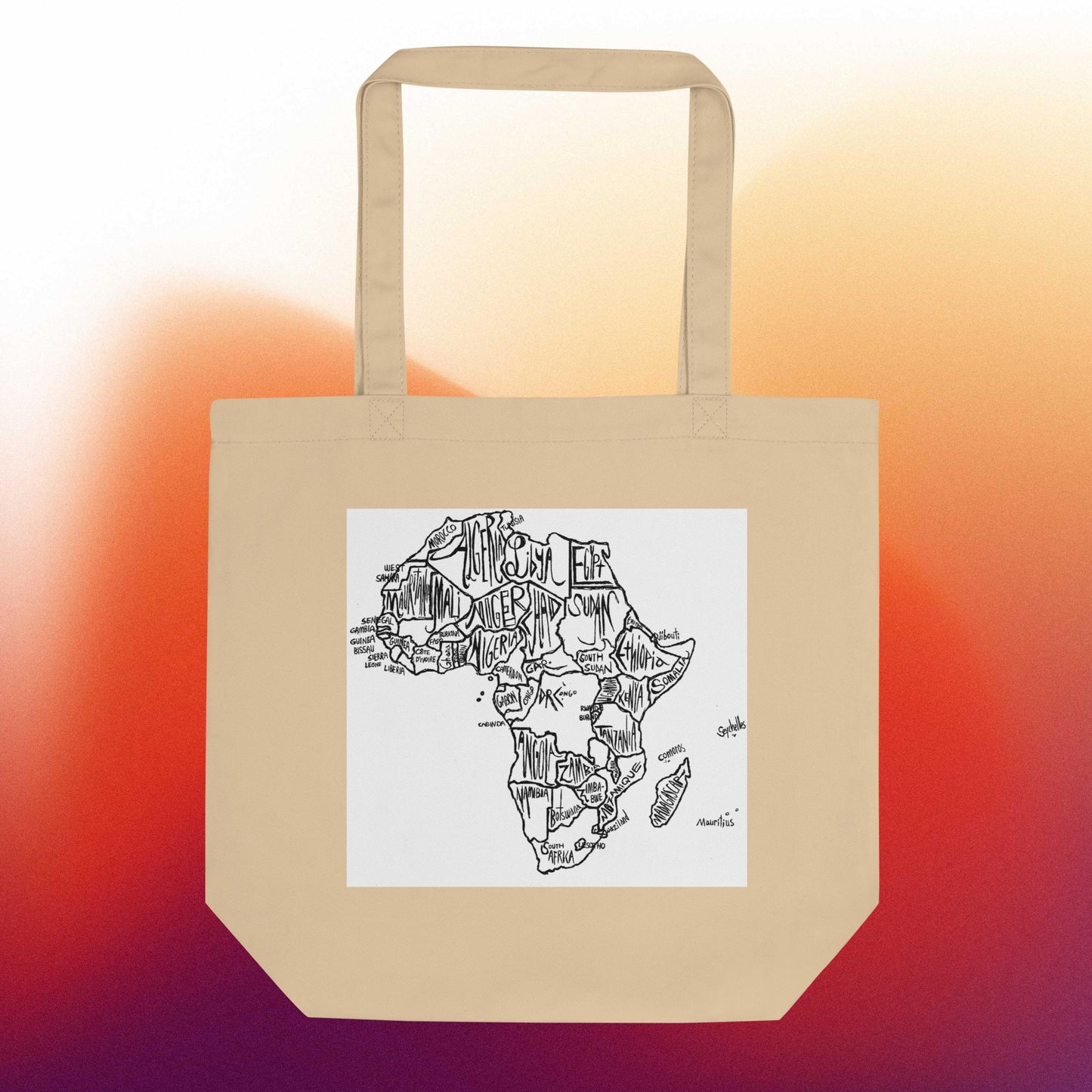 down in africa - black & white (tote bag)