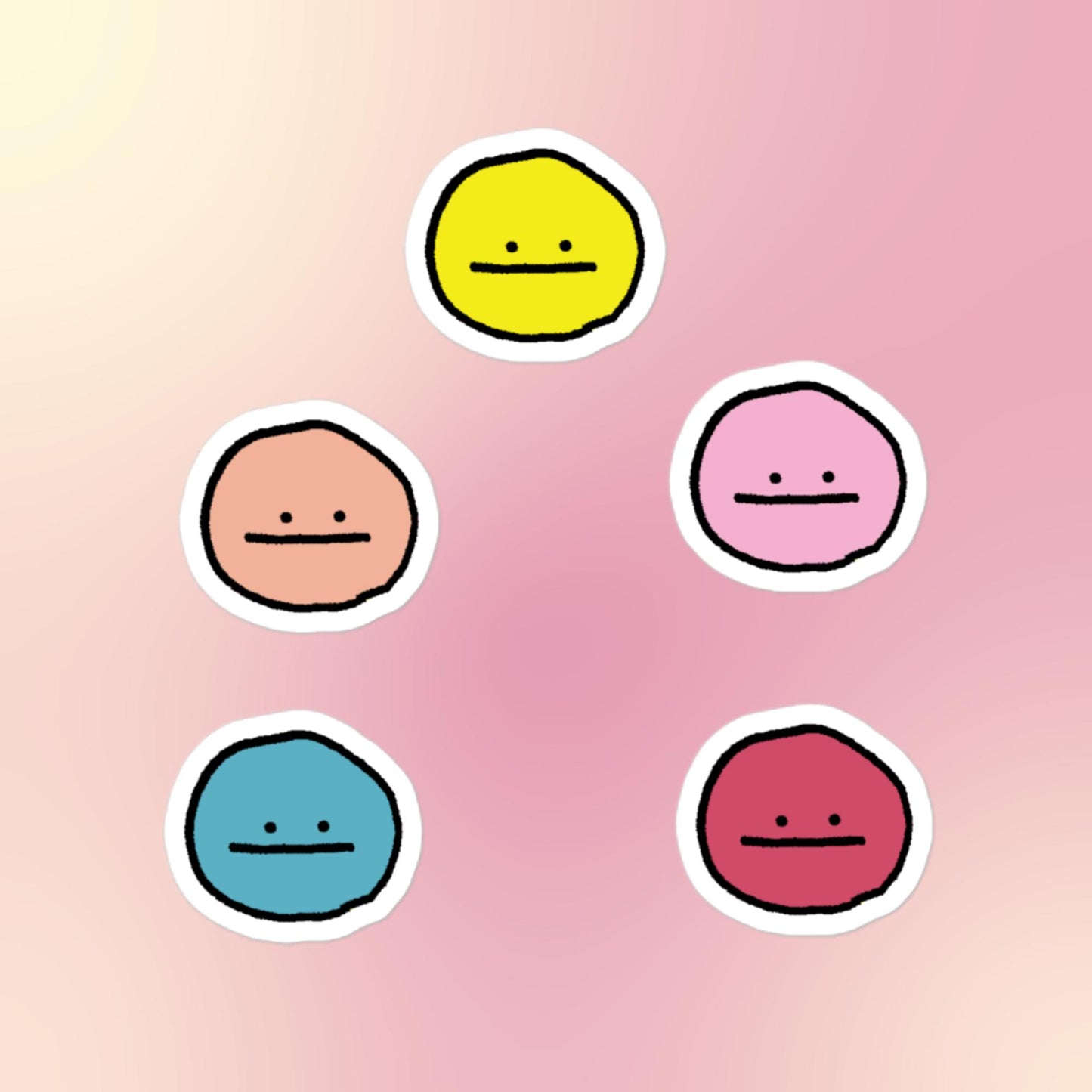 sunset faces (stickers)