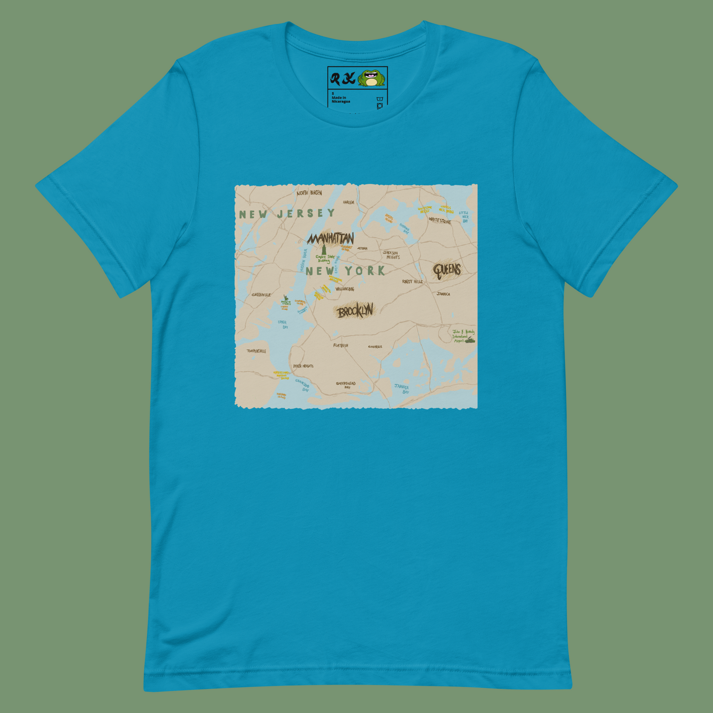 map of new york new york - no outline (t-shirt)