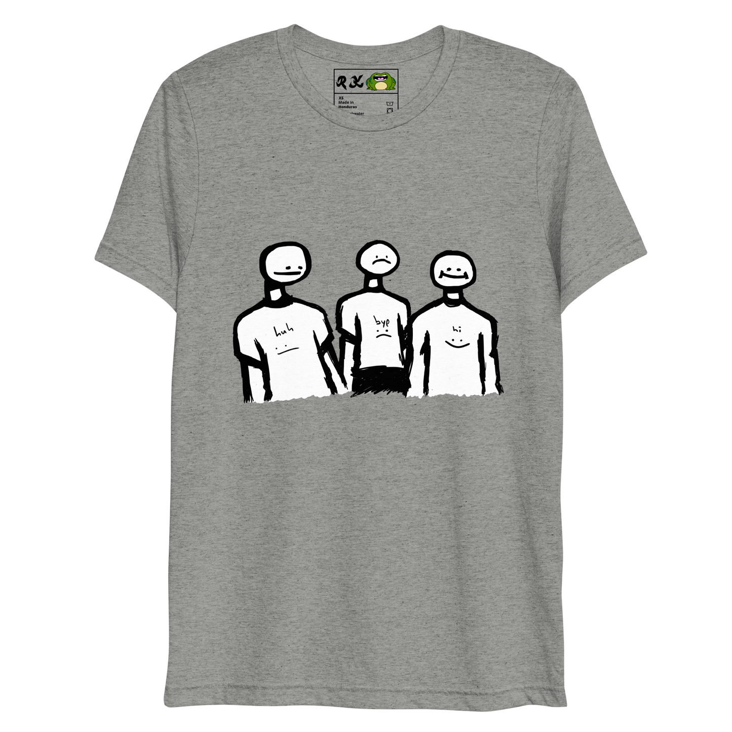 bye hi huh (short sleeve triblend t-shirt)