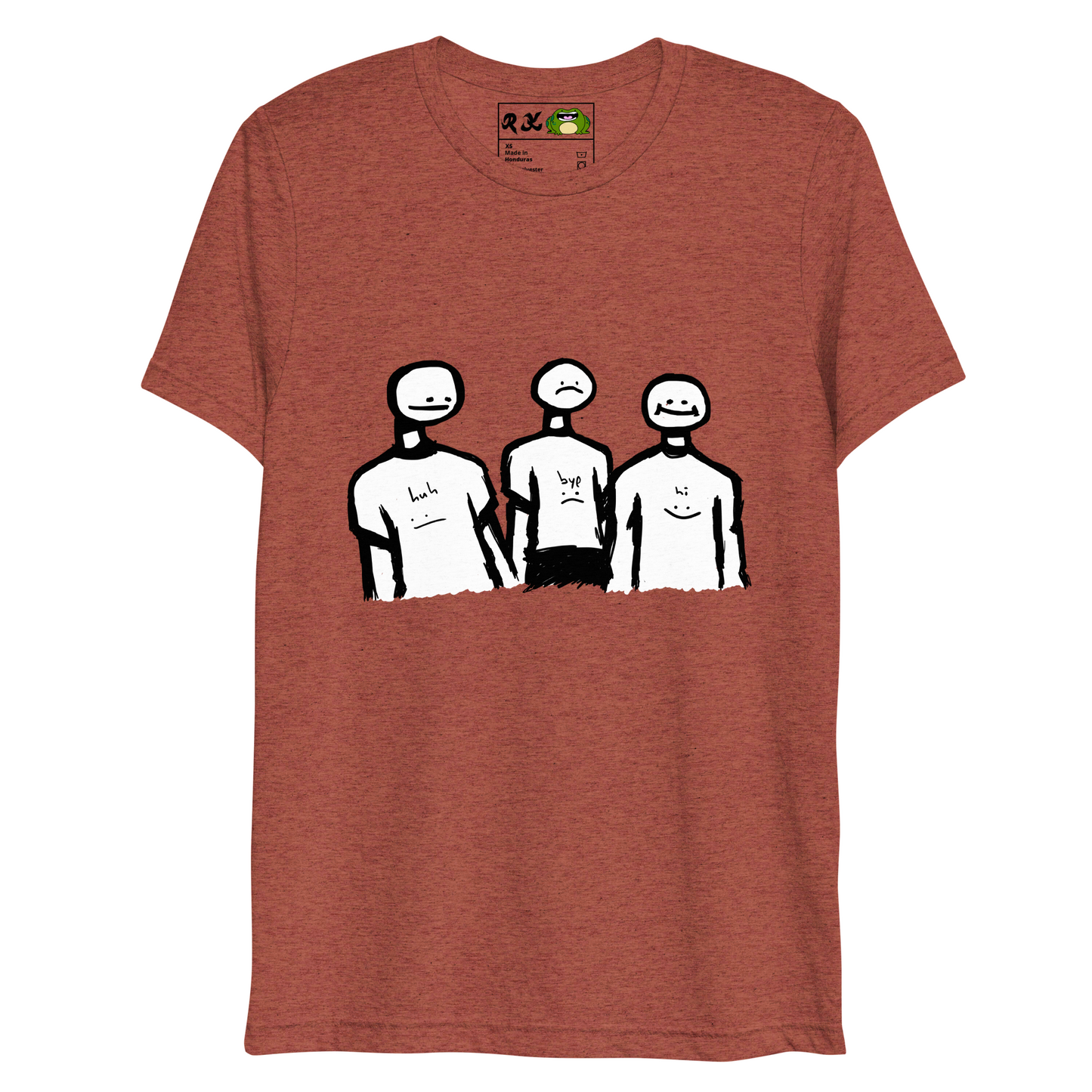 bye hi huh (short sleeve triblend t-shirt)