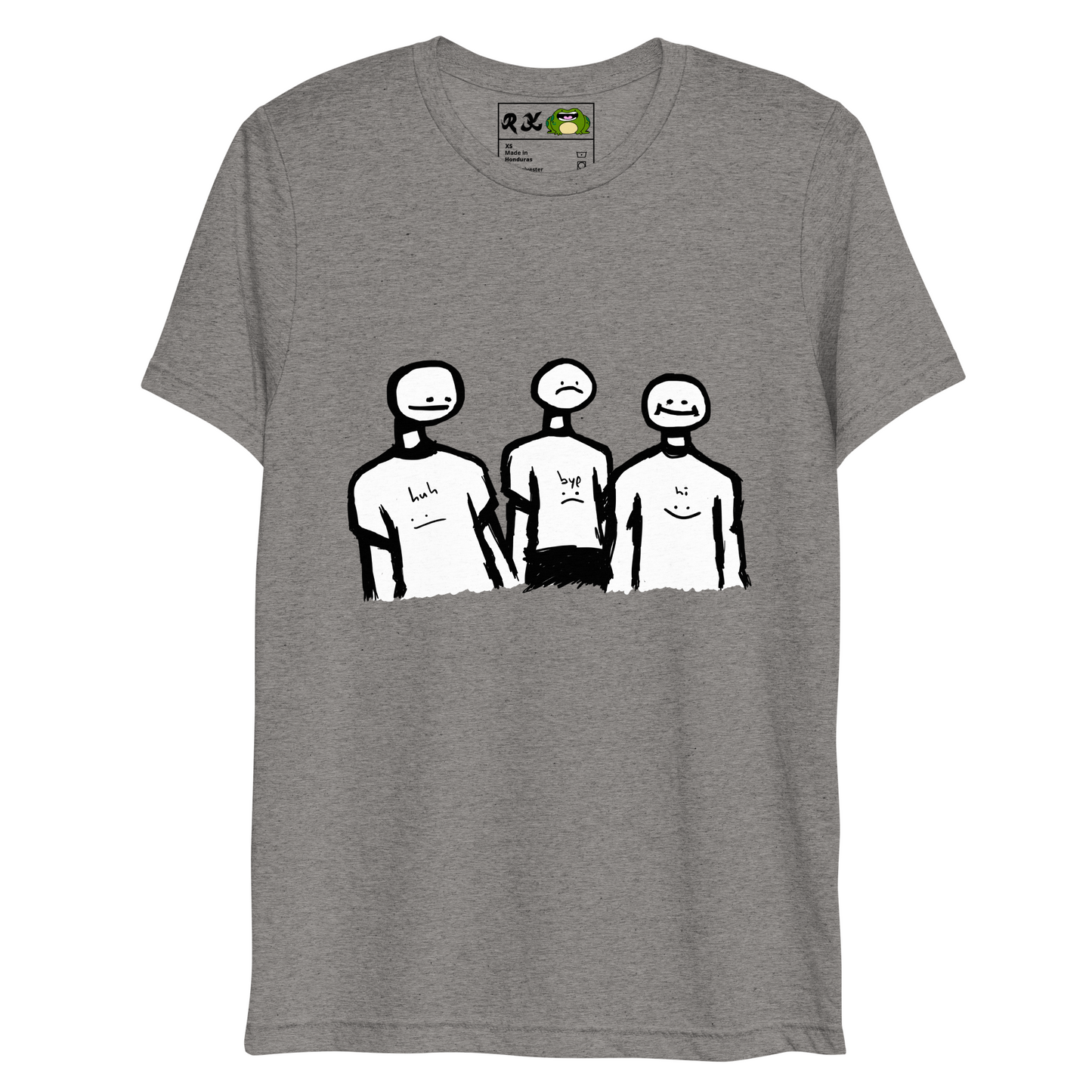 bye hi huh (short sleeve triblend t-shirt)