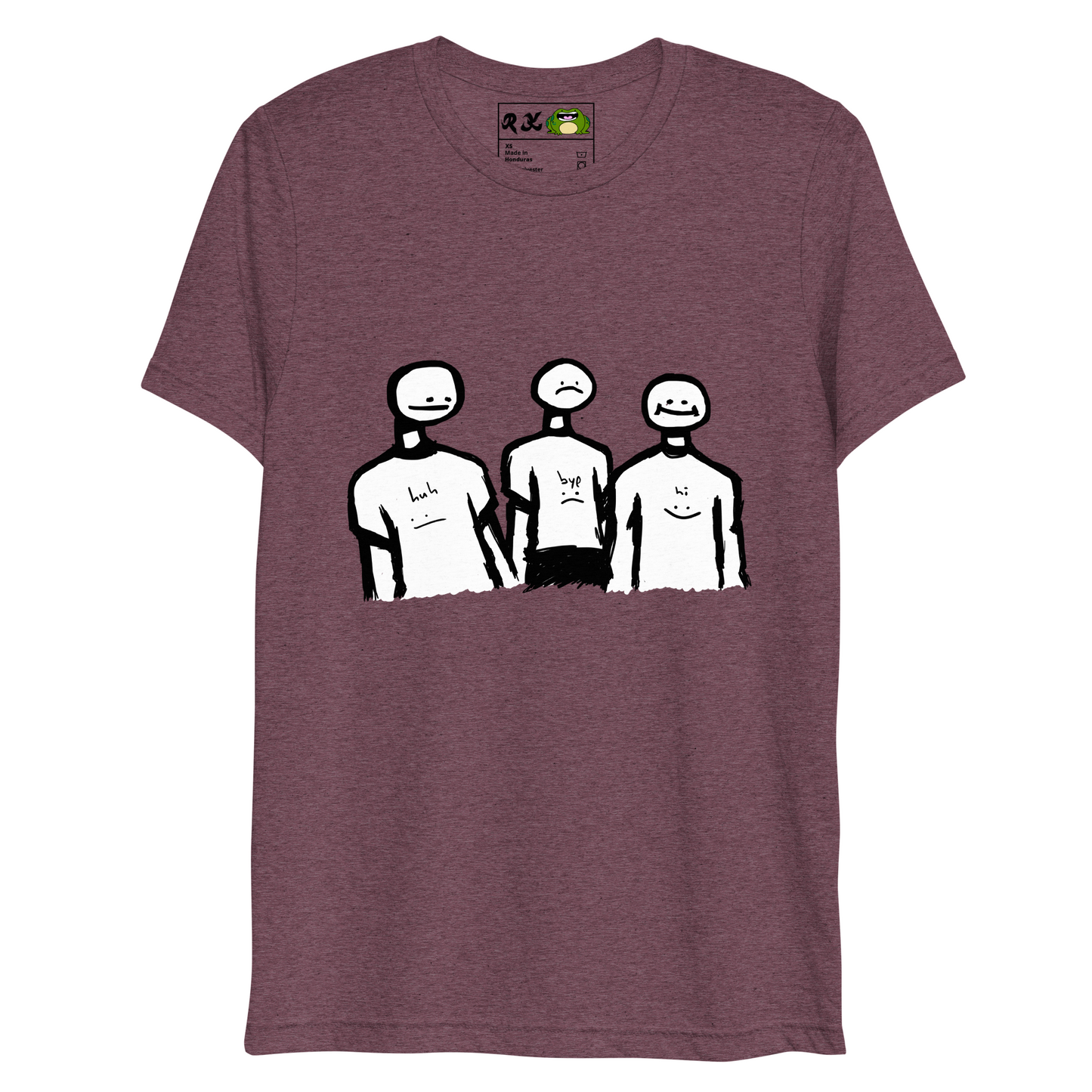 bye hi huh (short sleeve triblend t-shirt)