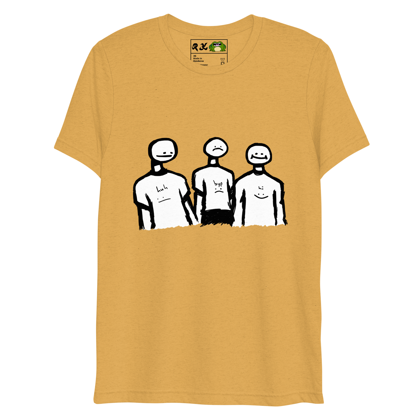 bye hi huh (short sleeve triblend t-shirt)