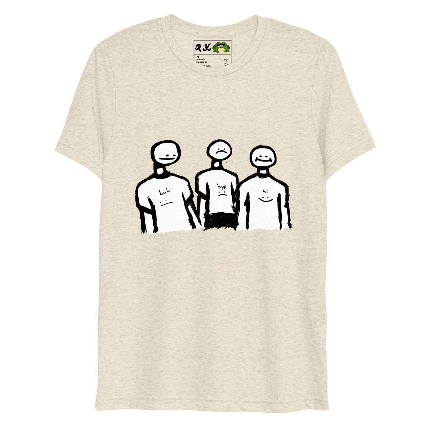 bye hi huh (short sleeve triblend t-shirt)