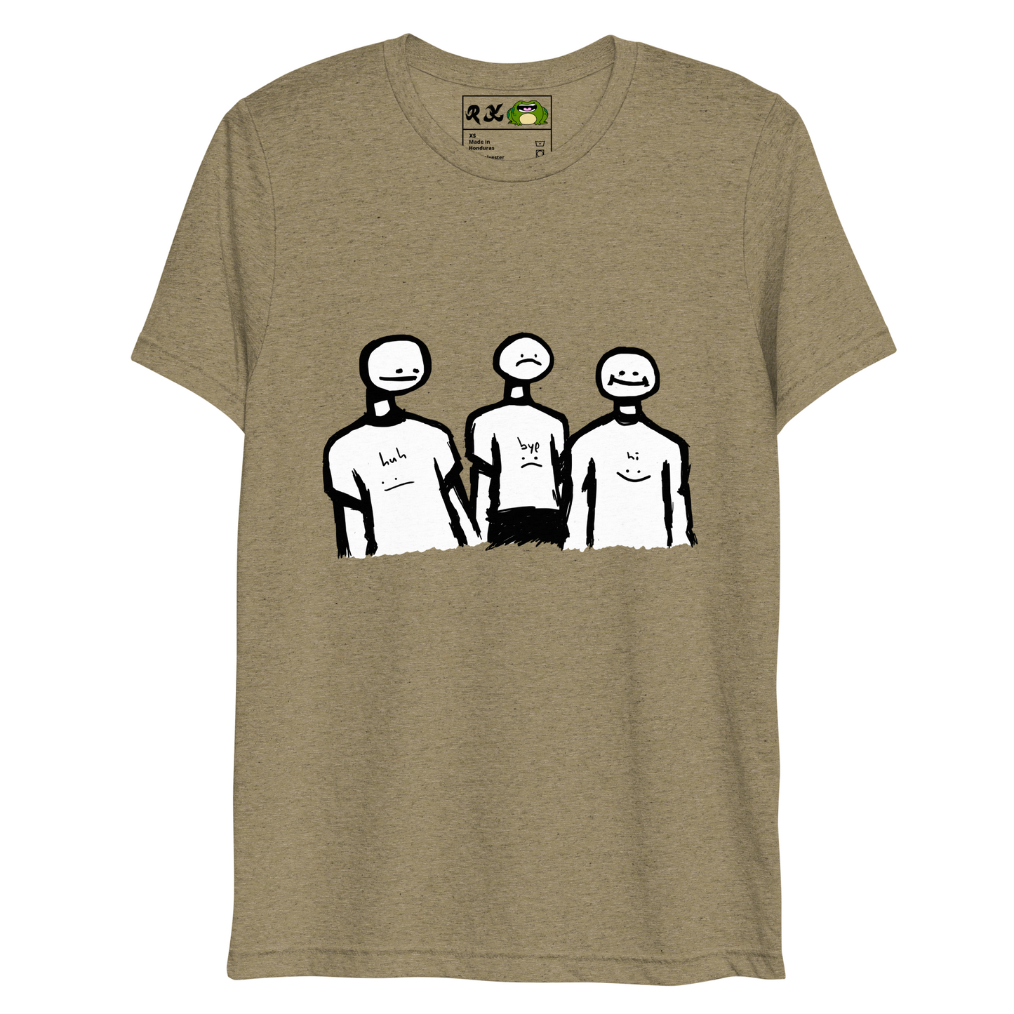bye hi huh (short sleeve triblend t-shirt)
