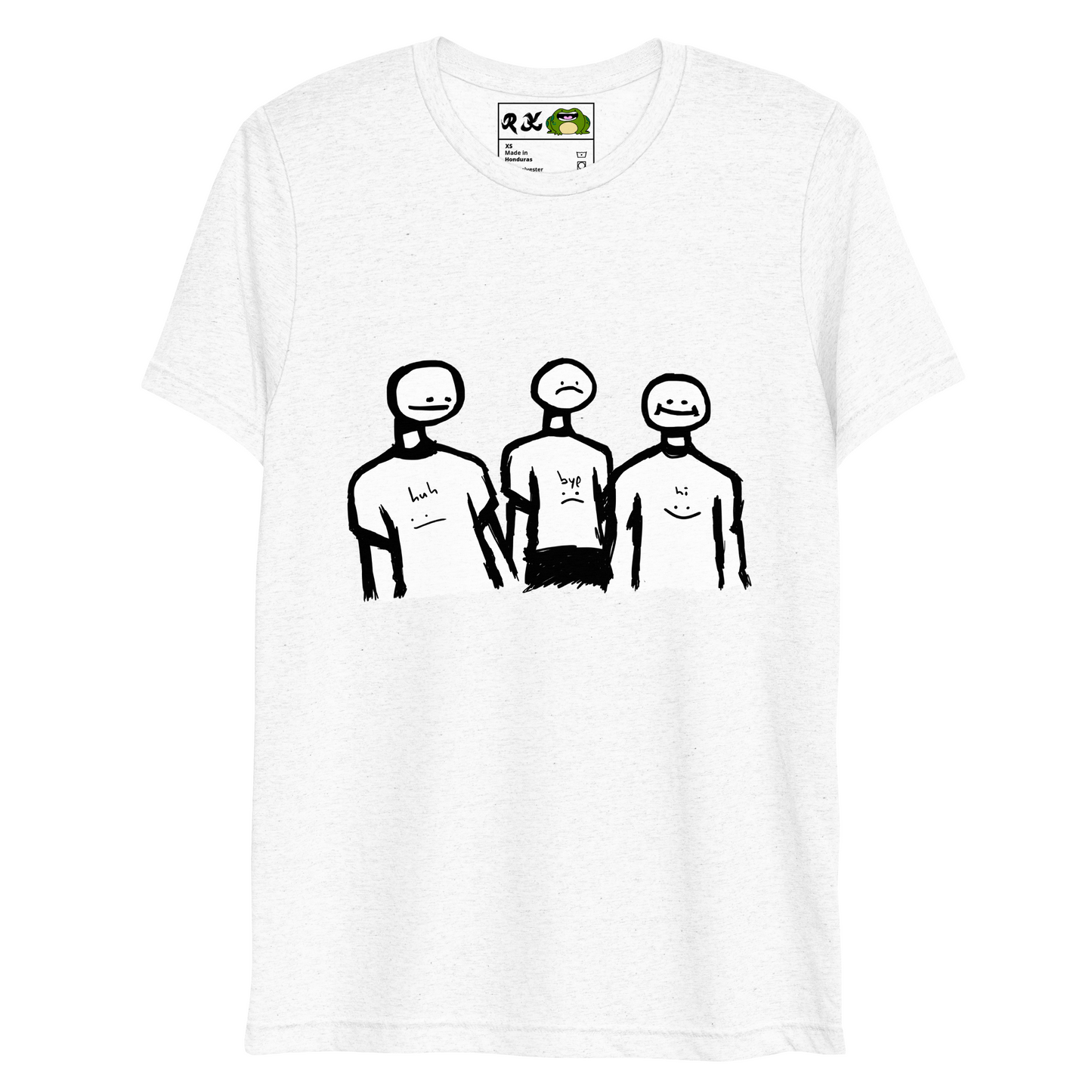 bye hi huh (short sleeve triblend t-shirt)