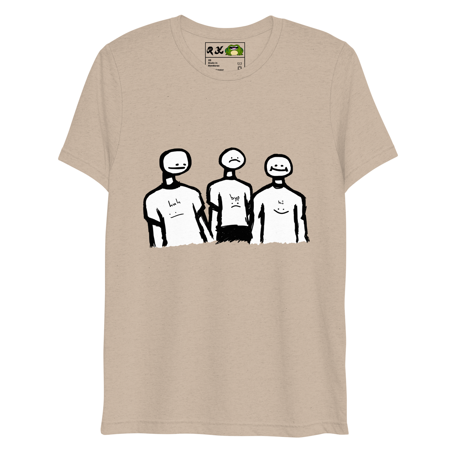 bye hi huh (short sleeve triblend t-shirt)