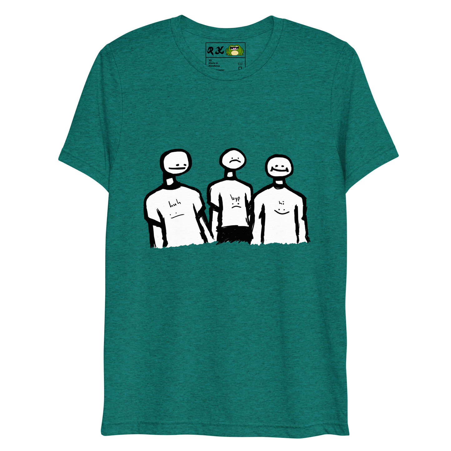 bye hi huh (short sleeve triblend t-shirt)