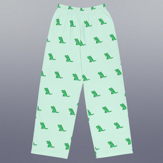 green dino (wide-leg pants)