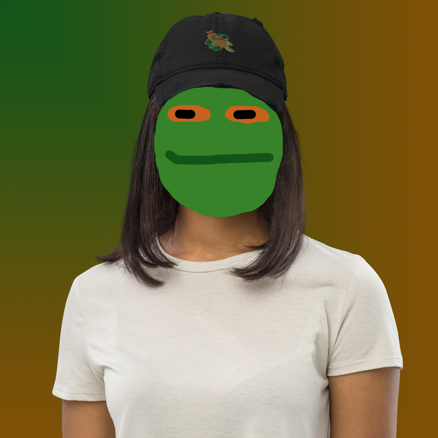 good ol' froggy (distressed hat)